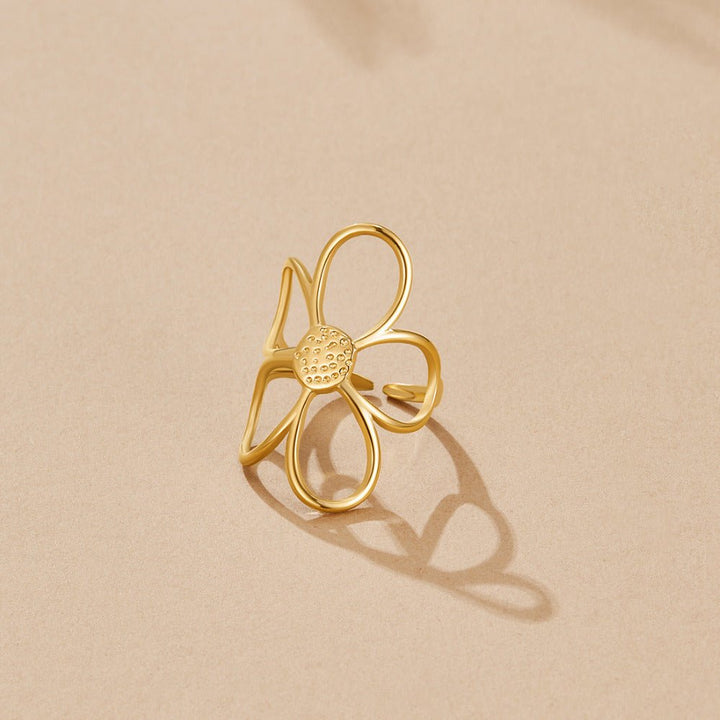 Bague dorée marguerite