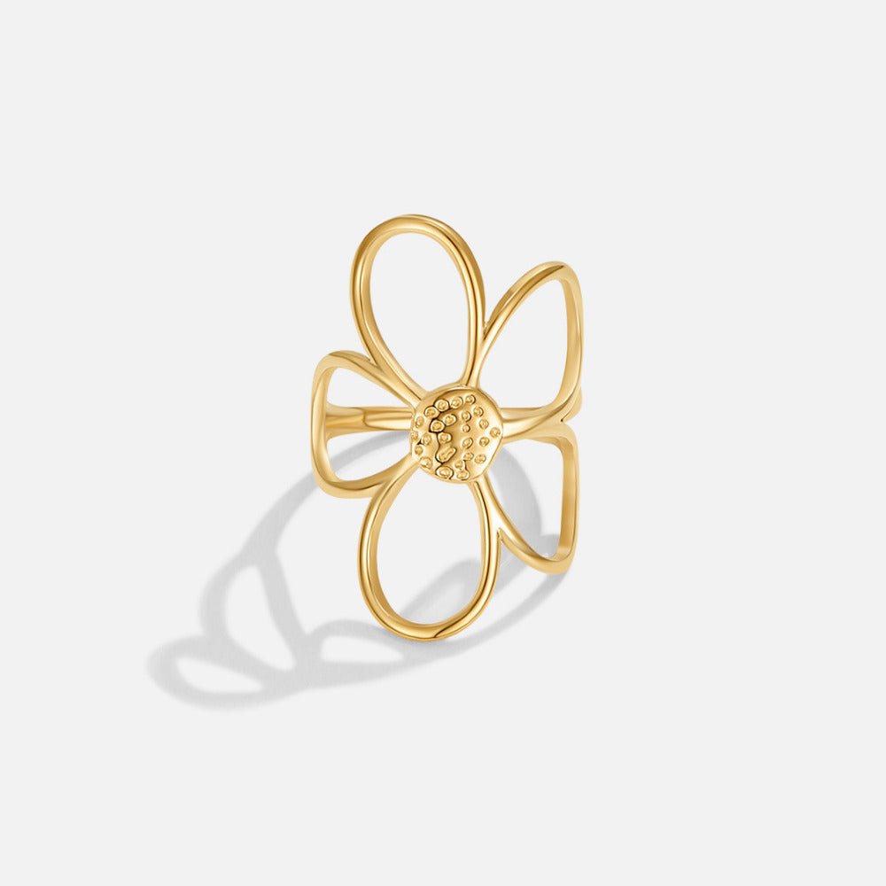 Bague dorée marguerite