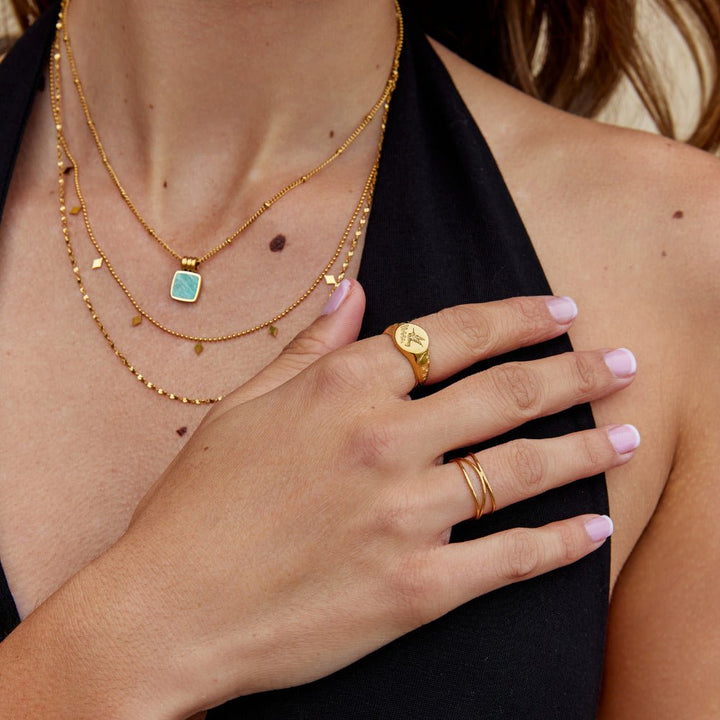 Bague dorée colibri