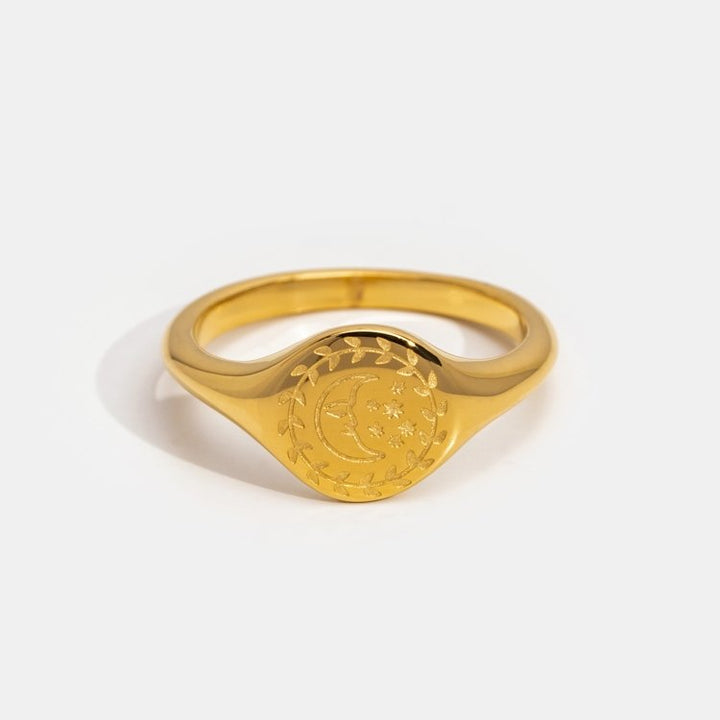 Bague dorée Luna