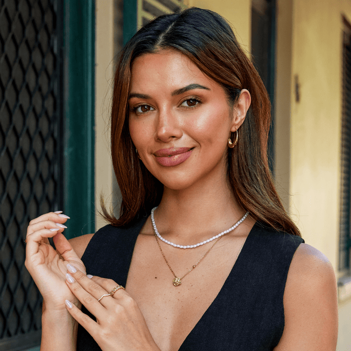 Pendentif rose doré