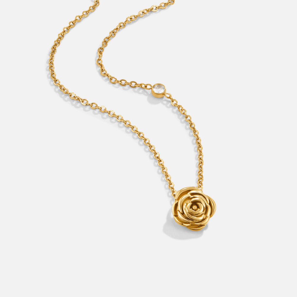 Pendentif rose doré