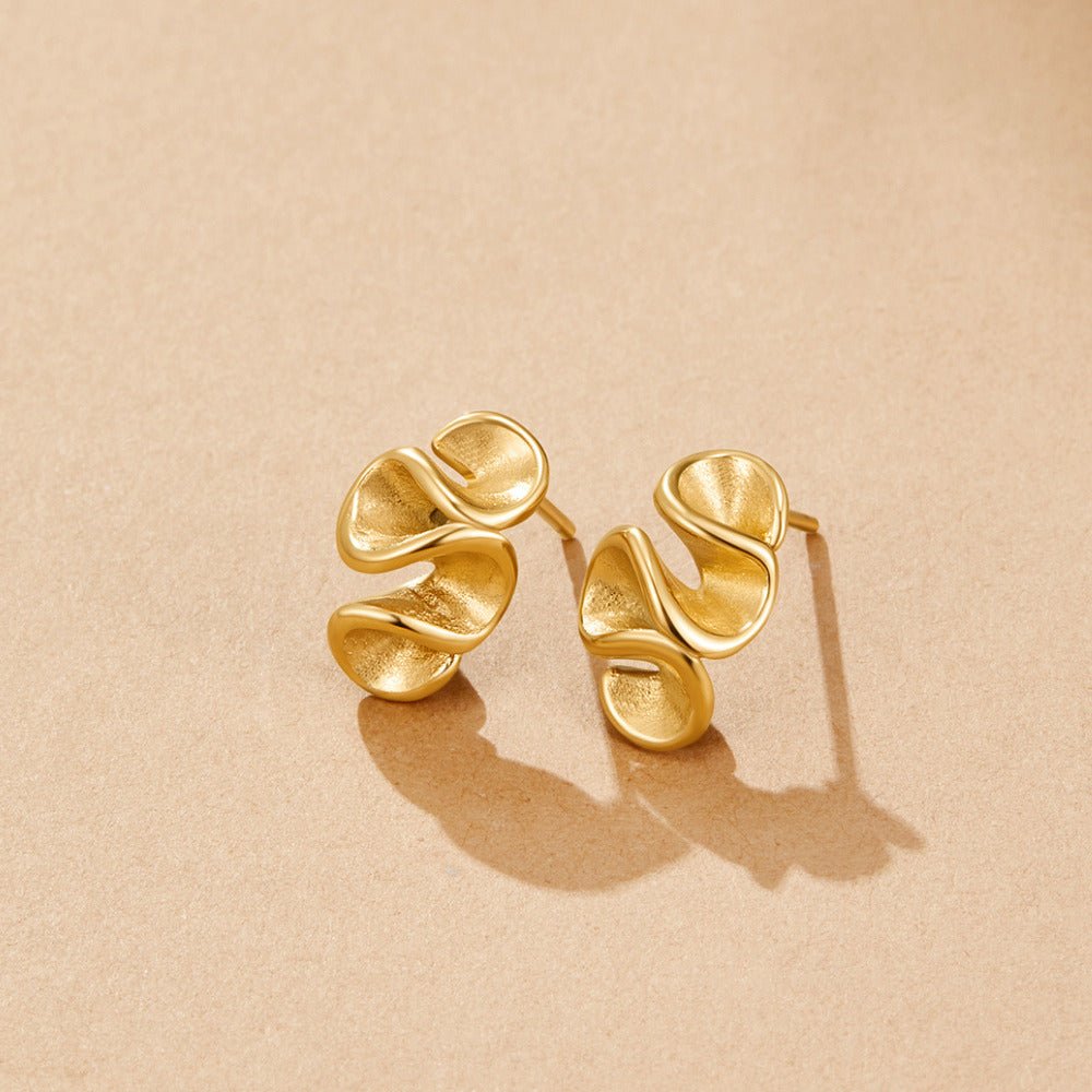Boucles d’oreilles spirales dorées