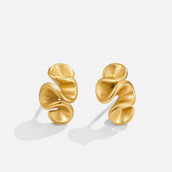 Boucles d’oreilles spirales dorées