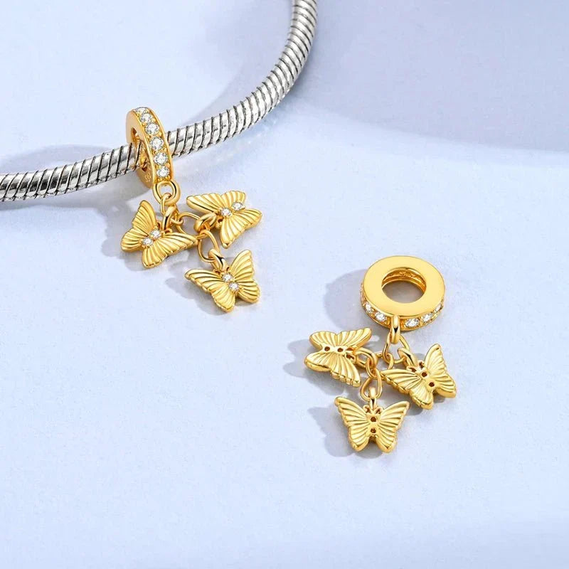 Charm Papillon doré - Maison Perle