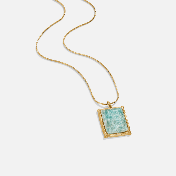 Collier avec pendentif zo zeleného amazonitu