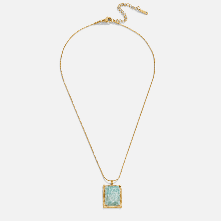 Collier avec pendentif zo zeleného amazonitu
