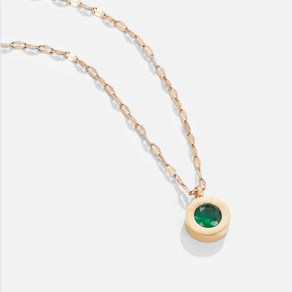 Vert collier en cristal Athena