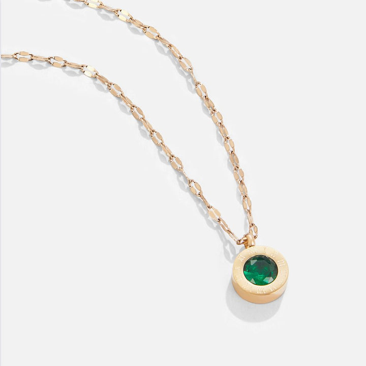 Vert collier en cristal Athena