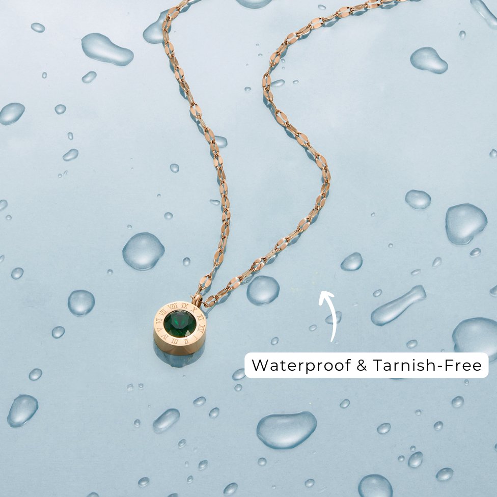 Vert collier en cristal Athena