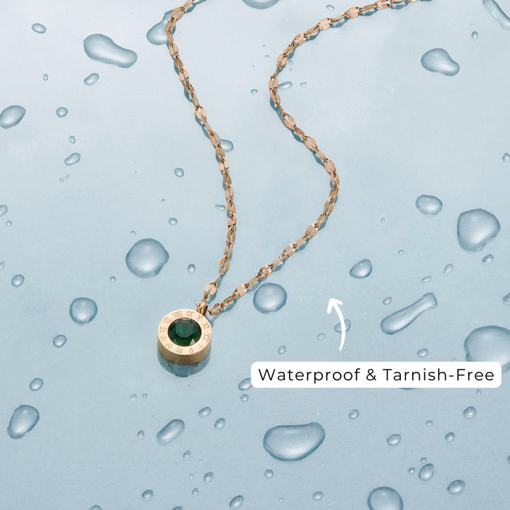Vert collier en cristal Athena