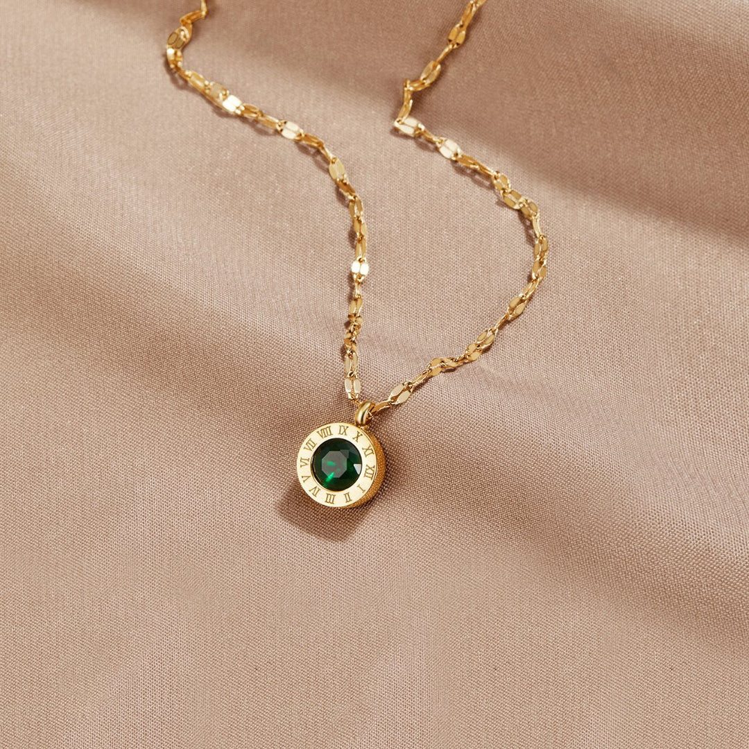 Vert collier en cristal Athena