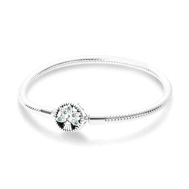 Bracelet Vert avec Charm Arbre de Vie
