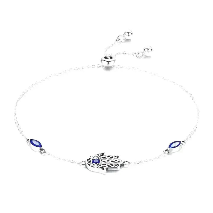 Bracelet Hamsa et Œil Bleu