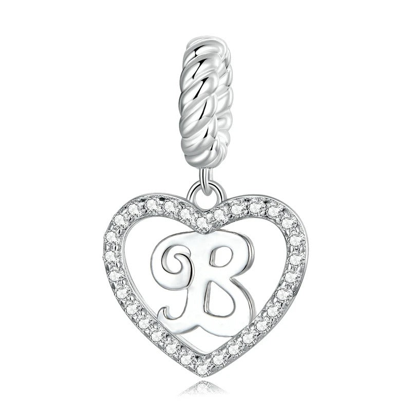 Charm Cœur Lettre B – Maison Perle