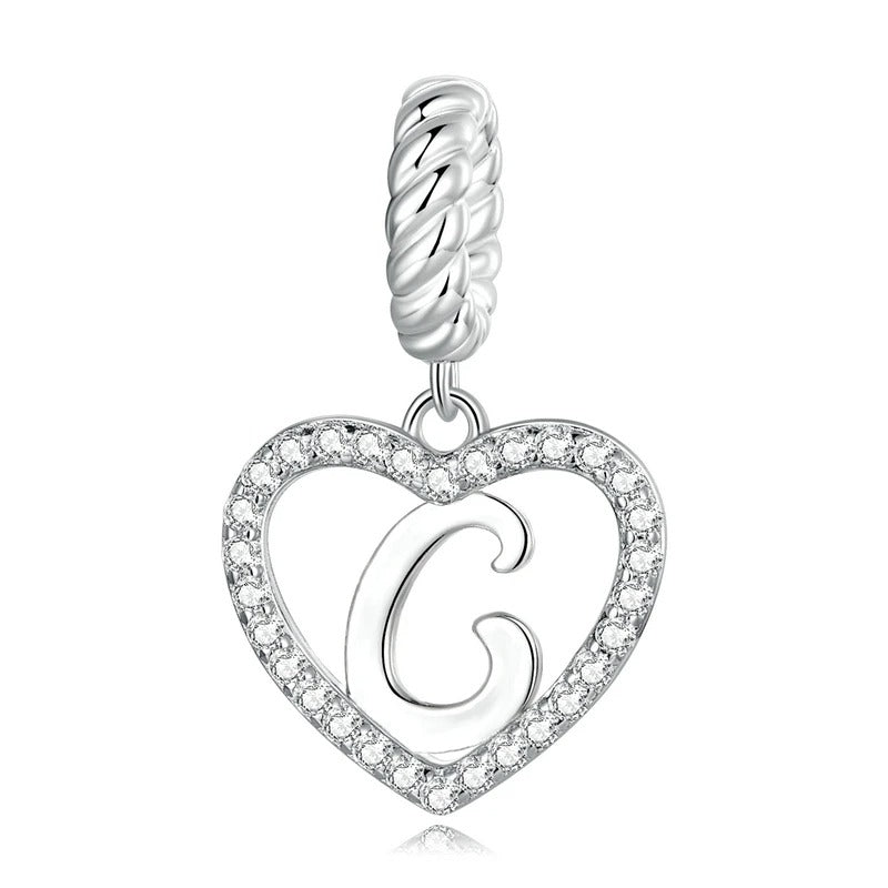 Charm Cœur Lettre C – Maison Perle