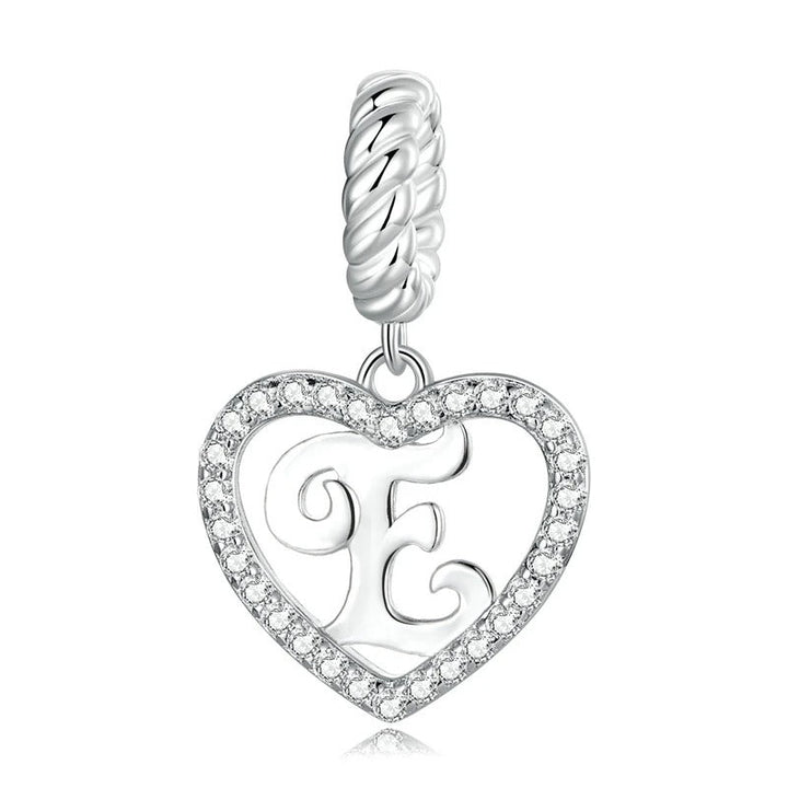 Charm Cœur Lettre E – Maison Perle