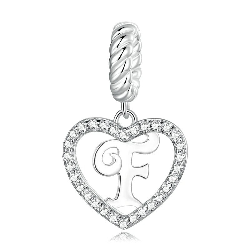 Charm Cœur Lettre F – Maison Perle