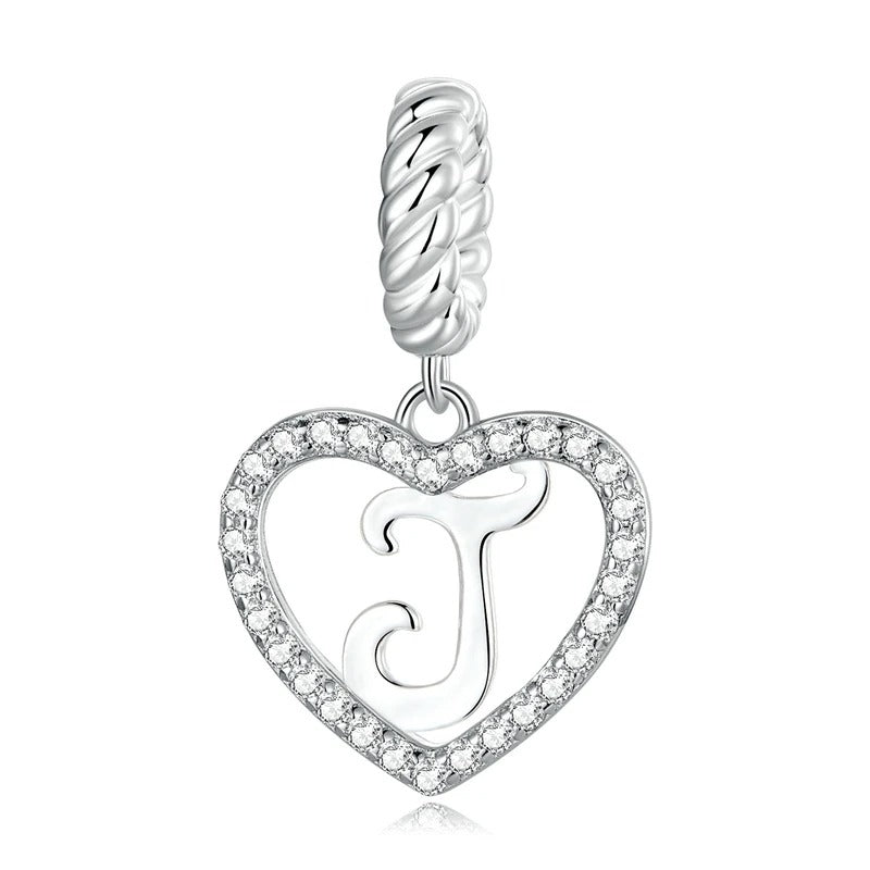 Charm Cœur Lettre J – Maison Perle