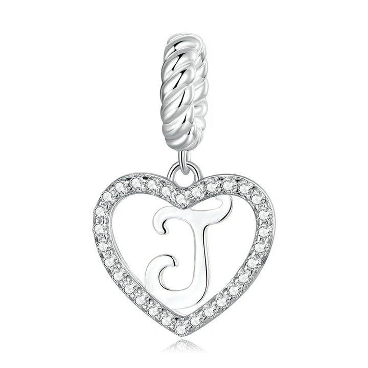 Charm Cœur Lettre J – Maison Perle
