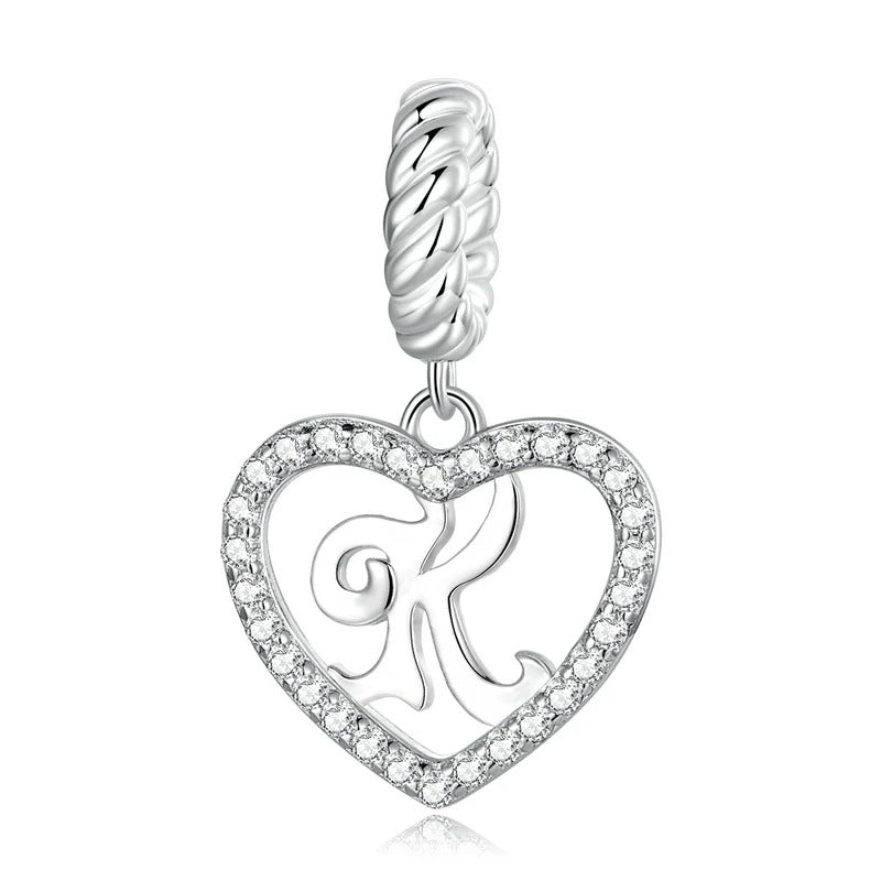 Charm Cœur Lettre K – Maison Perle