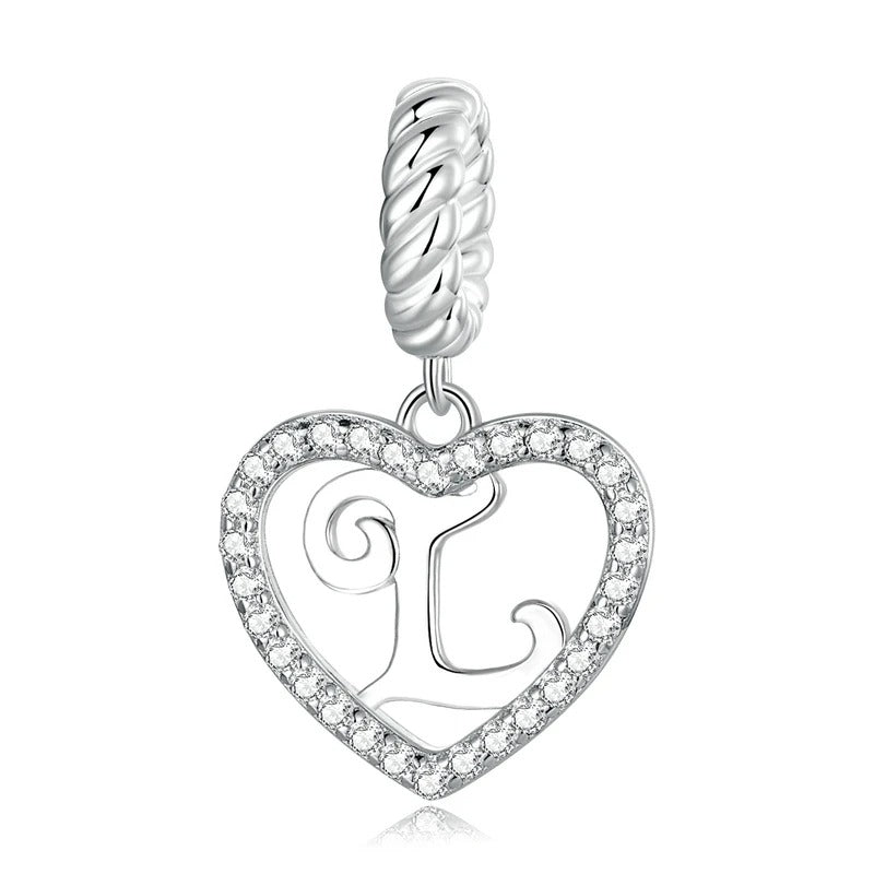Charm Cœur Lettre L – Maison Perle