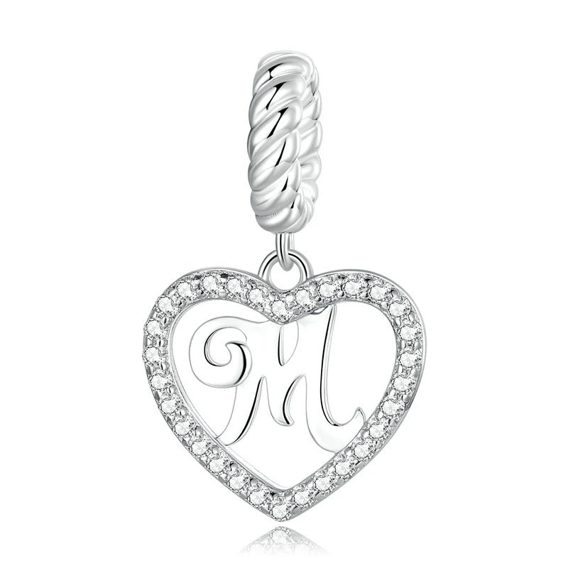 Charm Cœur Lettre M – Maison Perle