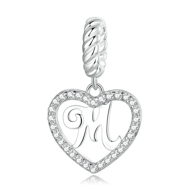 Charm Cœur Lettre M – Maison Perle