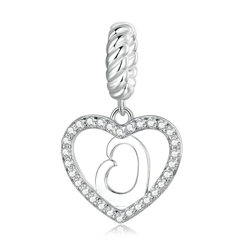 Charm Cœur Lettre O – Maison Perle