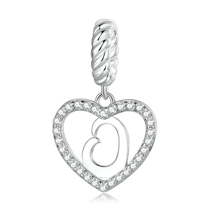 Charm Cœur Lettre O – Maison Perle