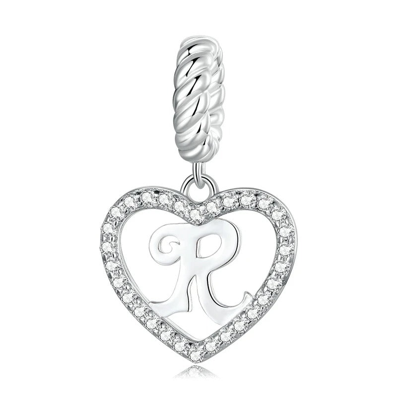 Charm Cœur Lettre R – Maison Perle