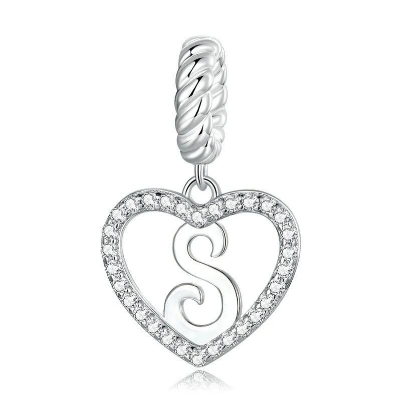Charm Cœur Lettre S – Maison Perle