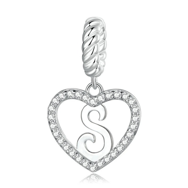 Charm Cœur Lettre S – Maison Perle