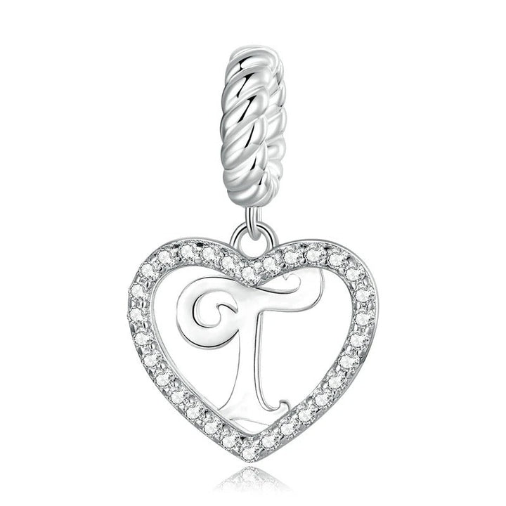 Charm Cœur Lettre T – Maison Perle