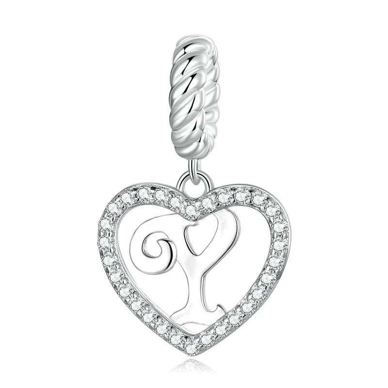 Charm Cœur Lettre Y – Maison Perle