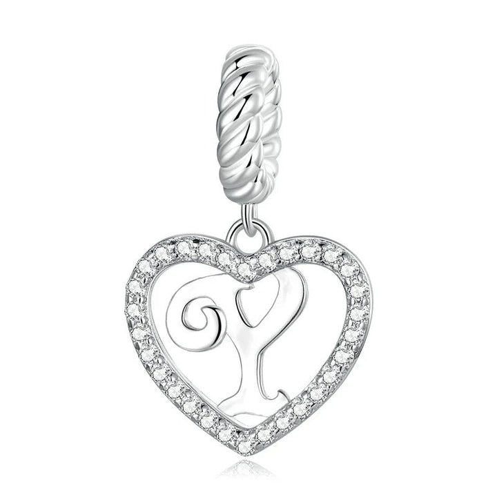 Charm Cœur Lettre Y – Maison Perle