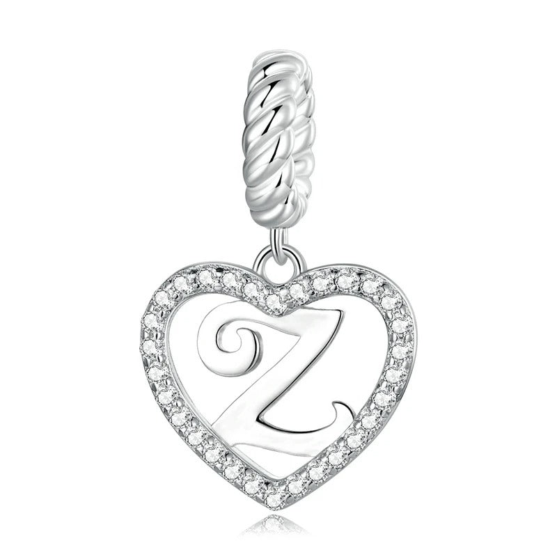 Charm Cœur Lettre Z – Maison Perle