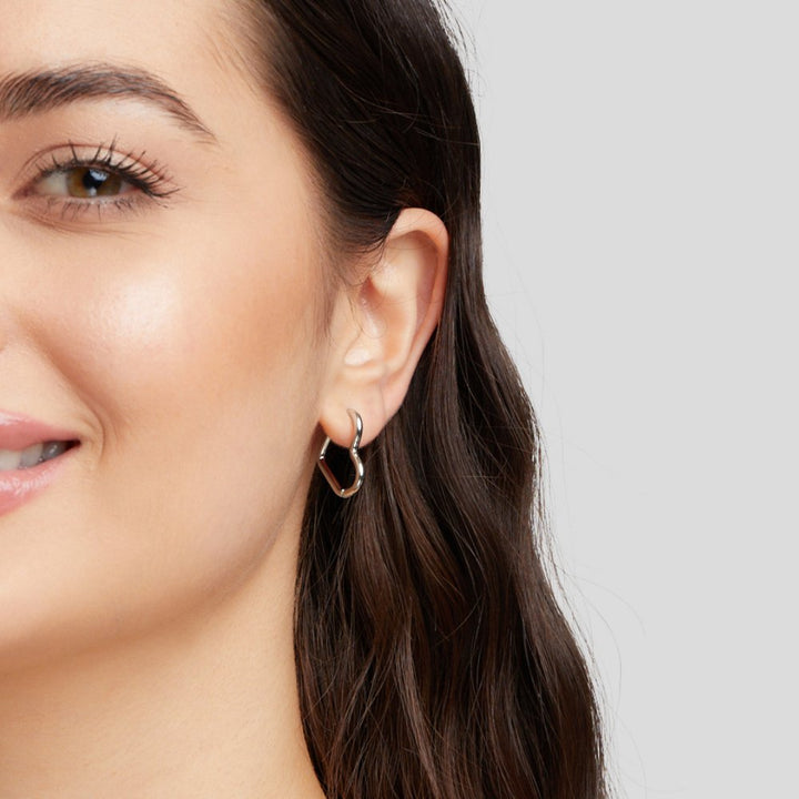 Boucles d’oreilles argentées cœur