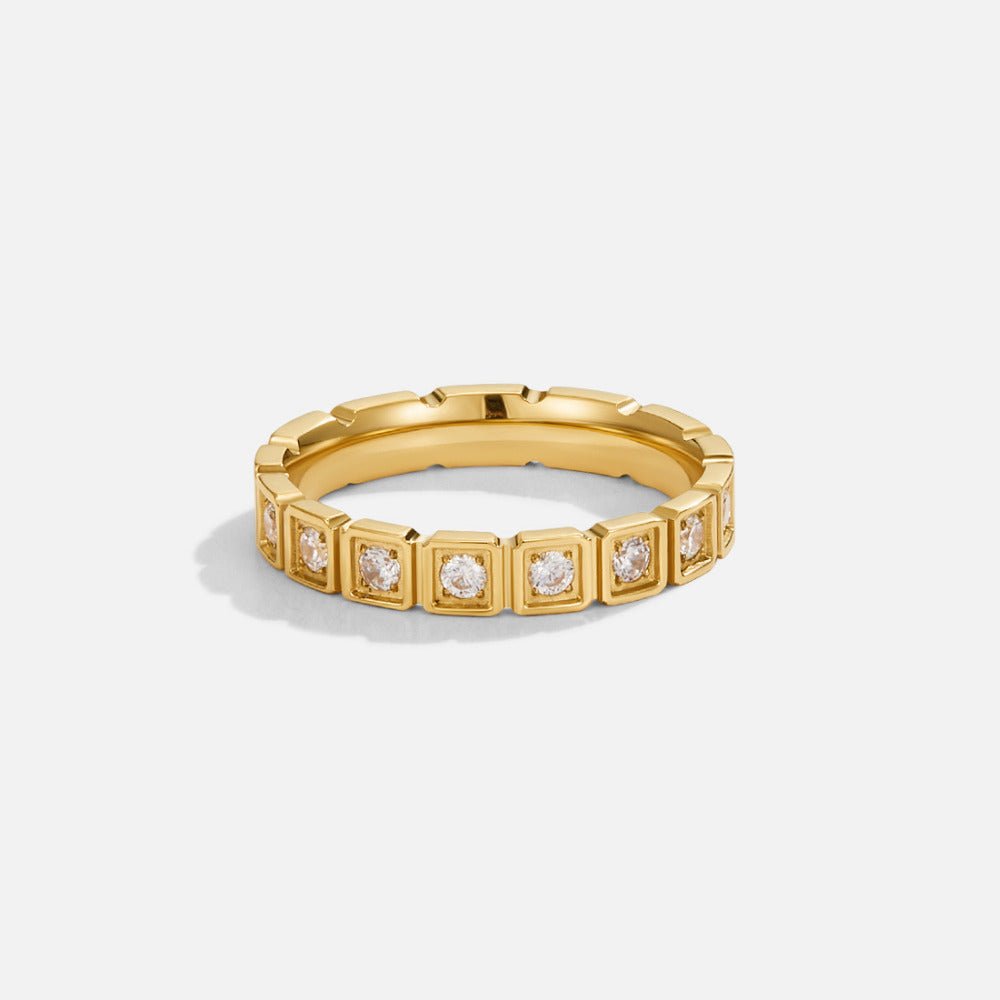 Bague Hera dorée cristal
