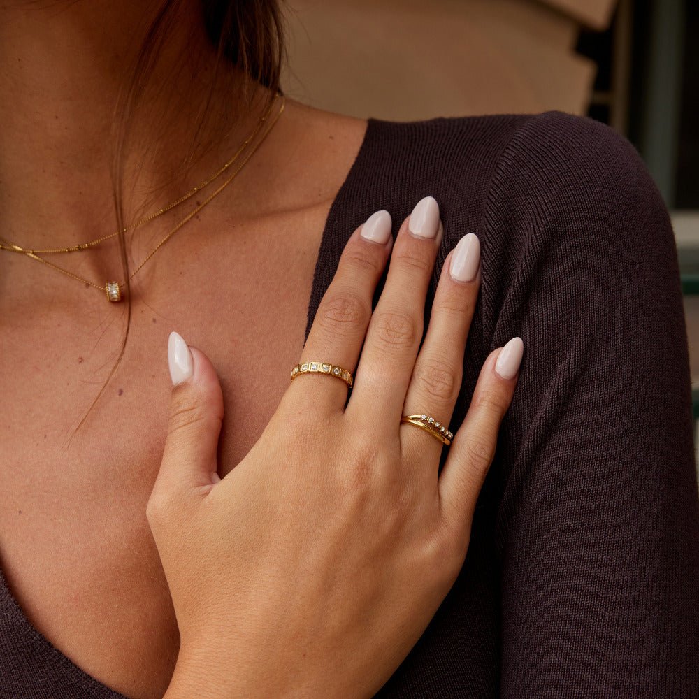 Bague Hera dorée cristal
