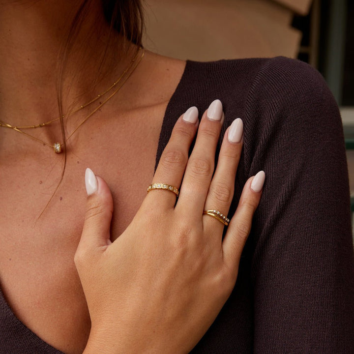 Bague Hera dorée cristal