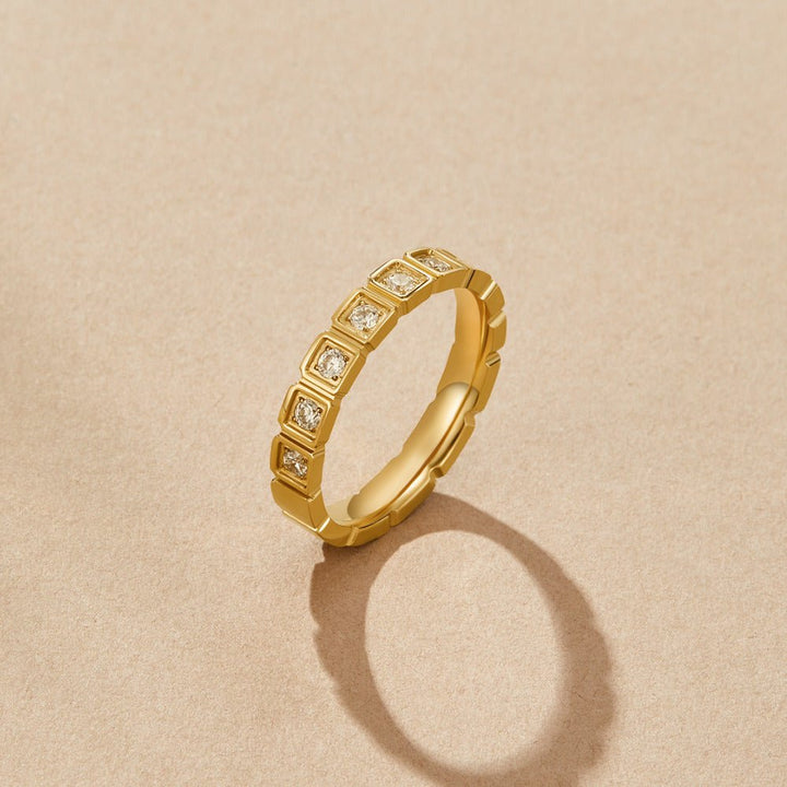 Bague Hera dorée cristal