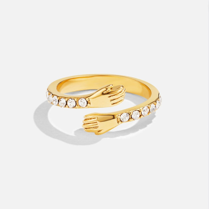 Bague Étreinte Éternelle dorée 18K