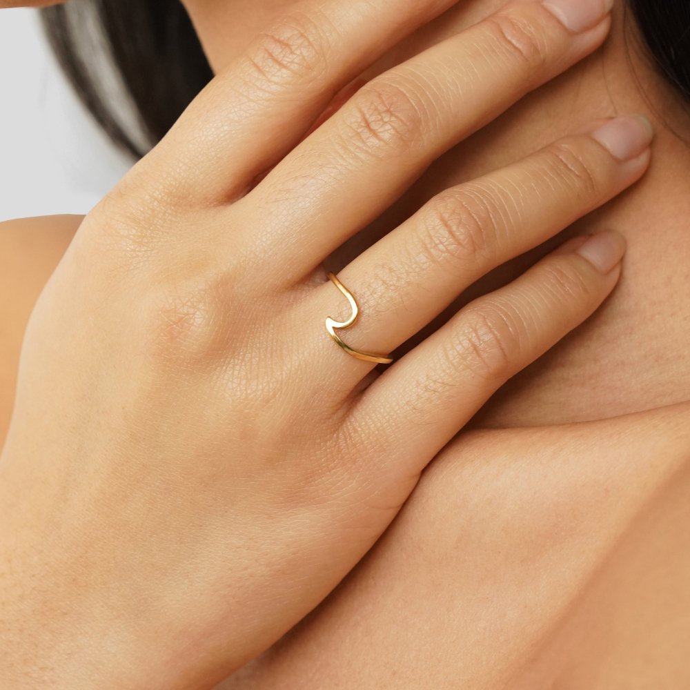 Bague Imari dorée ondulée