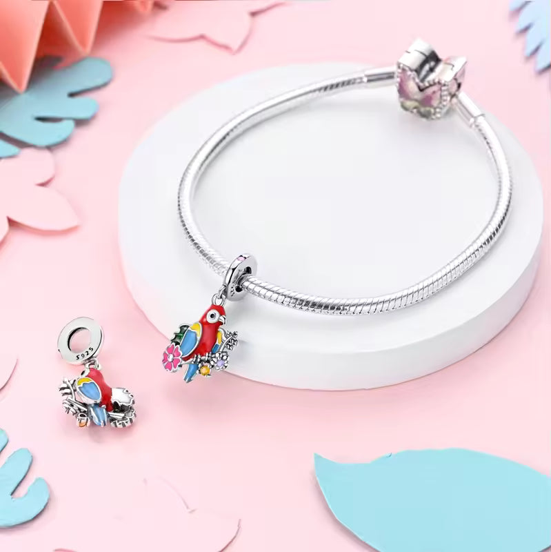 Charm Perroquet tropical - Maison Perle
