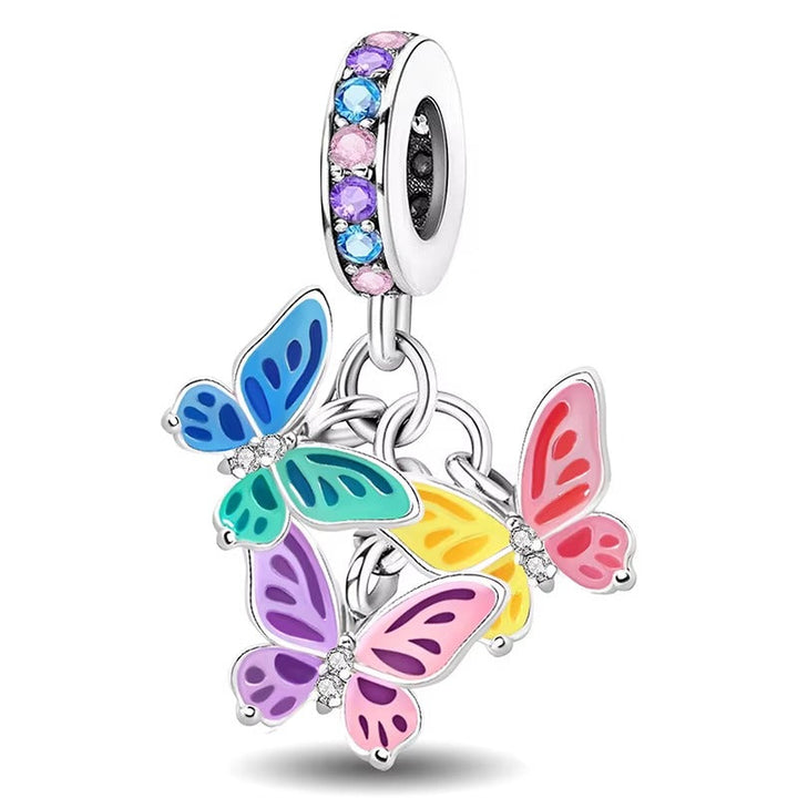 Charm Papillon multicolore - Maison Perle