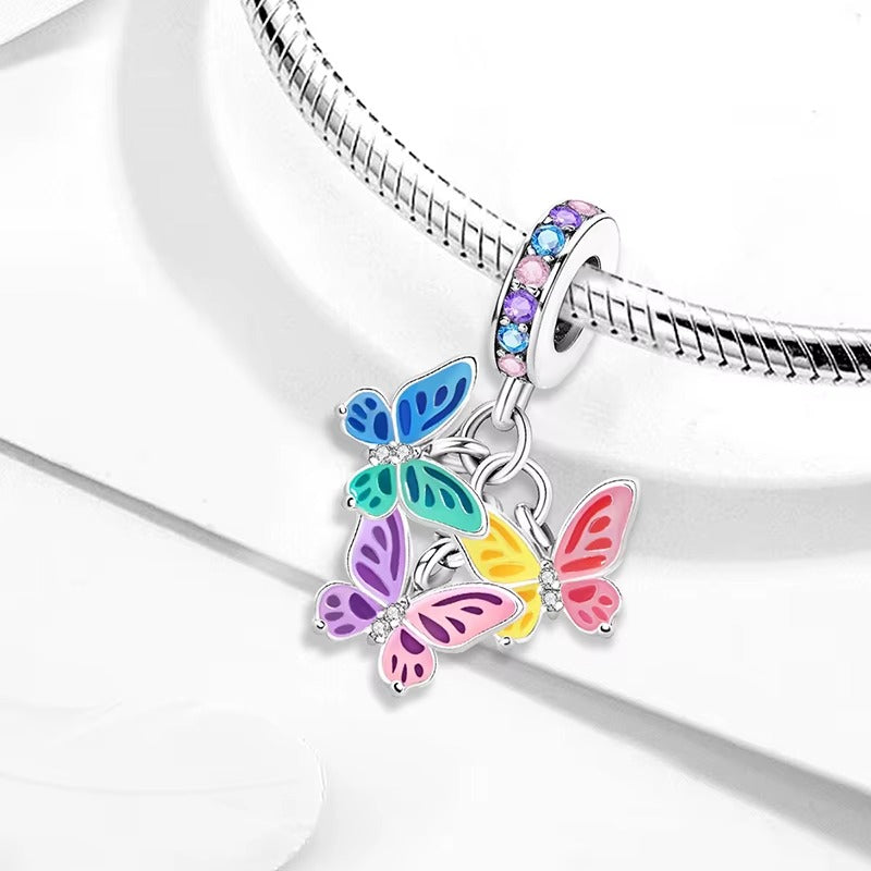 Charm Papillon multicolore - Maison Perle