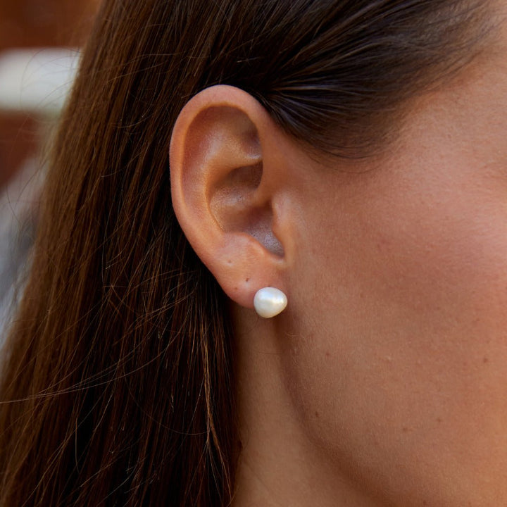 Boucles d’oreilles Ina avec perle