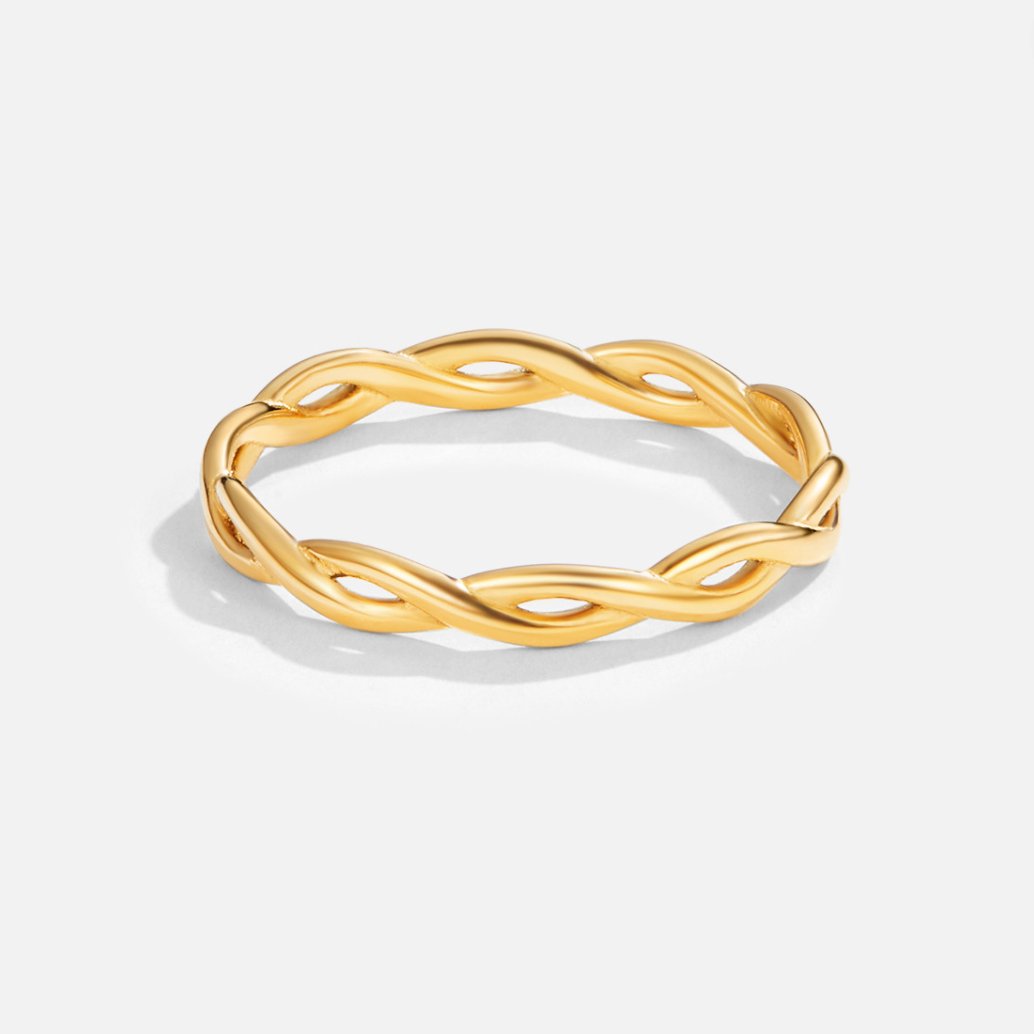 Bague infini 18K dorée tournante