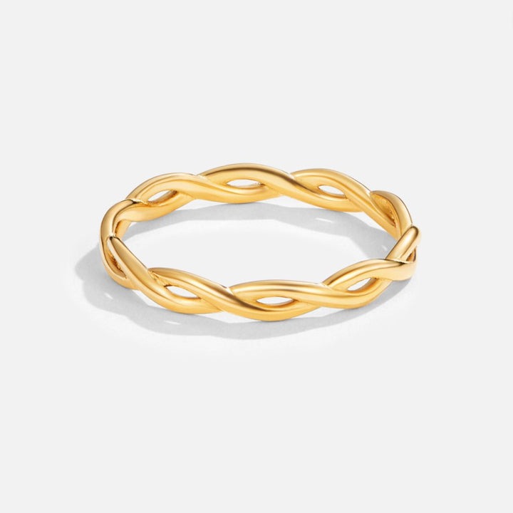 Bague infini 18K dorée tournante